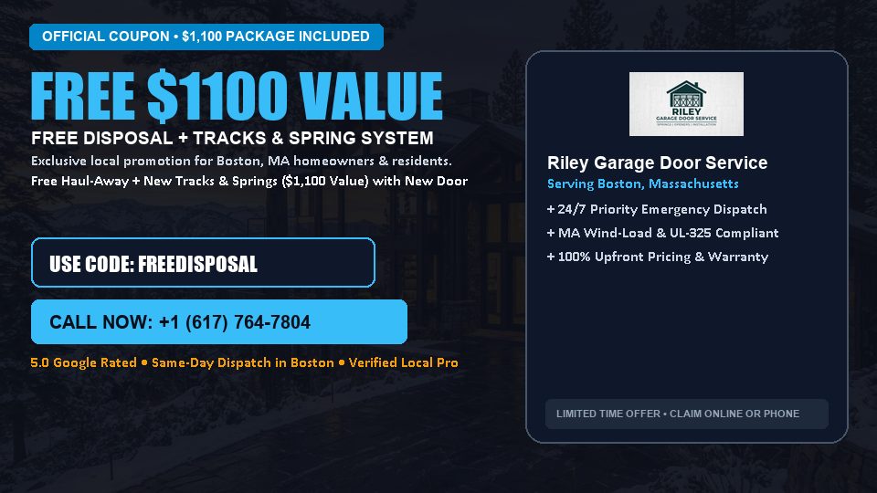Riley Garage Door Service FREE Haul-Away & Heavy-Duty Tracks with New Door