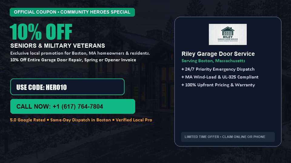 Riley Garage Door Service 10% OFF Seniors & Military Veterans